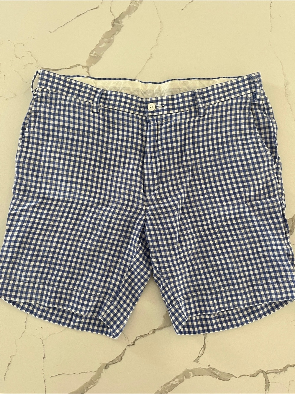 Polo Men’s gingham Linen Shorts